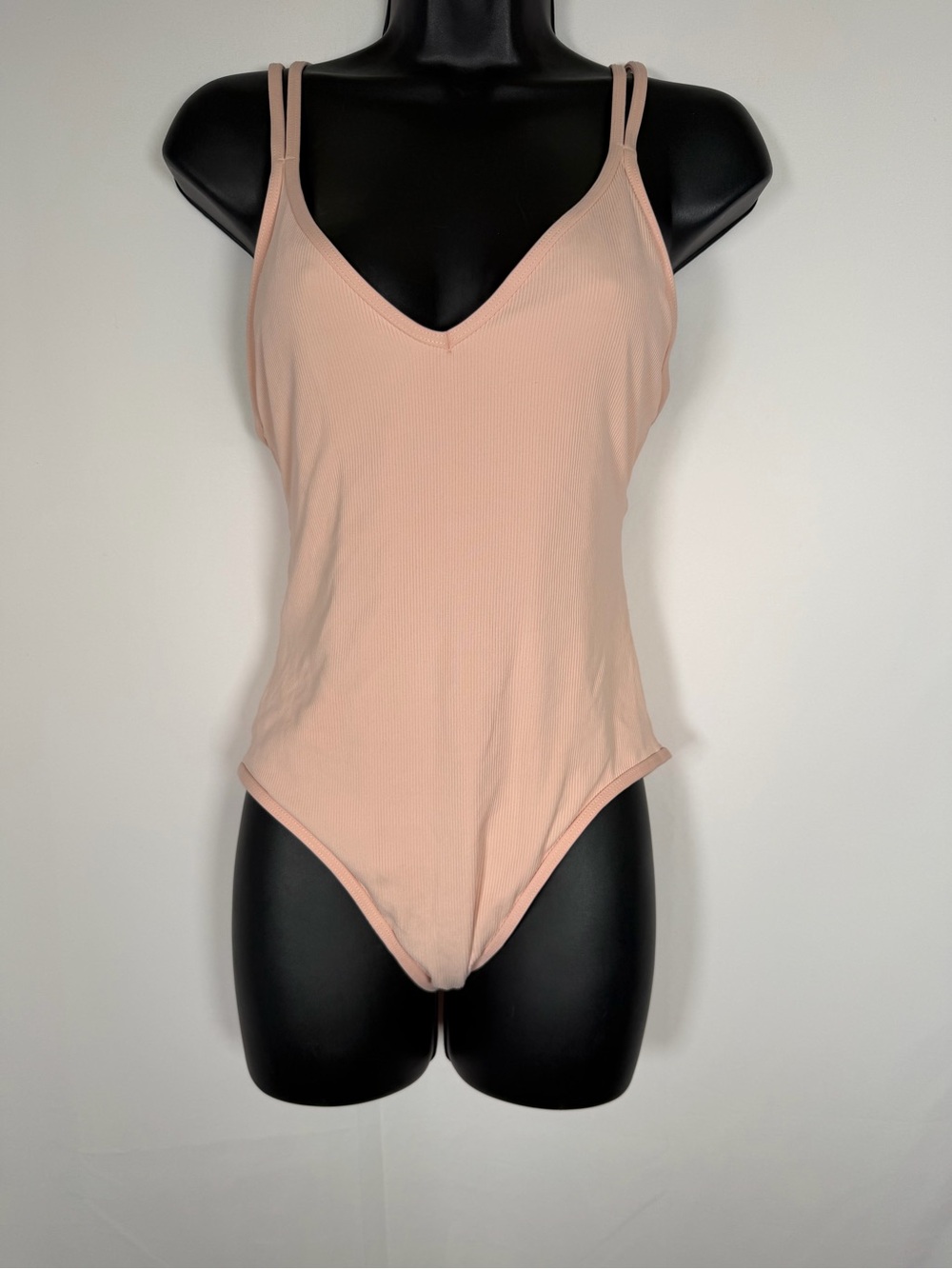 l*space Ribbed V-Neck One-Piece Swimsuit - Blush‎